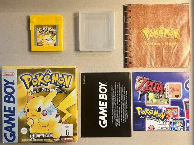 POKEMON YELLOW: SPECIAL Pikachu Edition Game Boy 1999 AUS/PAL