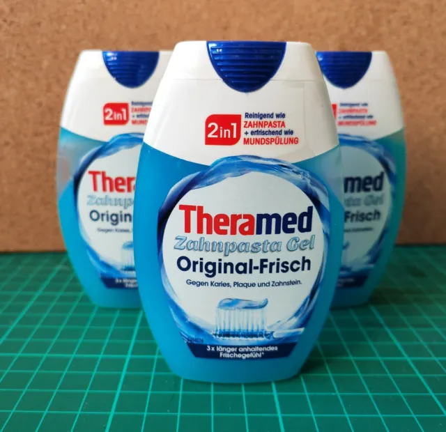 THERAMED 75ML 2-IN-1 Original Fresh Toothpaste BN German Import 3 Pack  £19.95 - PicClick UK