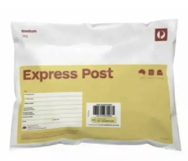 1 X 3KG Australia Post Express Post Prepaid Satchel —Holds Upto 5kg //