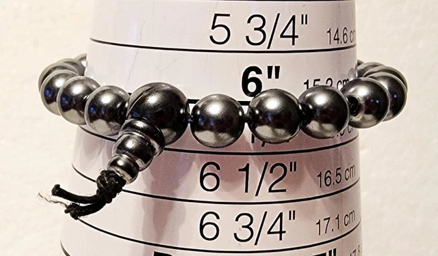 Bracelet En Argent 925 Avec Perles D'aigue-marine Polies - Style Tennis Extensible - Longueur 7 Pouces