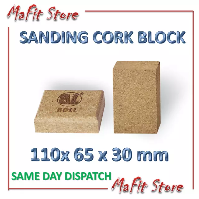 Cork Sanding Block decorating 110 x 60 x 30mm For Hand Sanding Paper Light BOLL