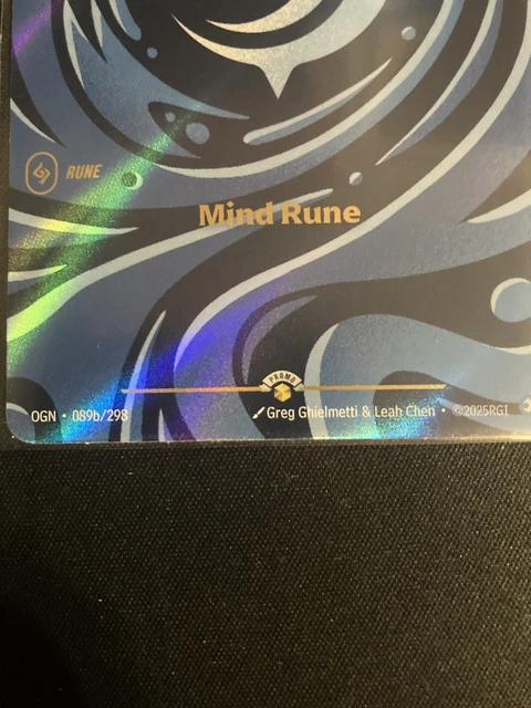 RIFTBOUND TCG- MIND Rune (Nexus Nights Promo)- Origins- 089b/298- NM ...