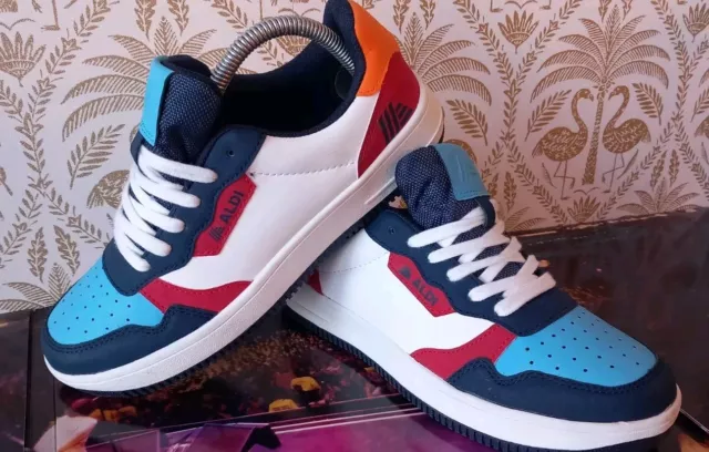ALDI MANIA CANVAS Lace Up Low Top Unisex Multicolour Trainers Size 6 Brand New 14.99 PicClick UK