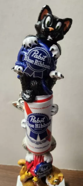 PBR Pabst Blue Ribbon Happy Cats Yarn 11" Draft Beer Tap Handle New in Box 2