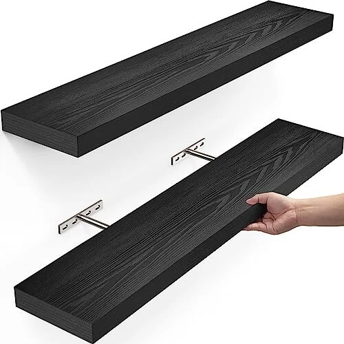 Floating Shelves, Wall Mounted Rustic Wood Shelves for Bathroom, Bedroom,