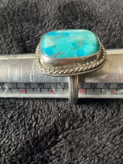 NATVE STYLE MENS sterling silver and Turquoise ring size 10 $15.00 ...