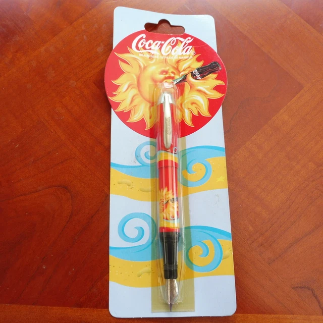 Stylo Plume Coca-Cola Dans Son écrin Métal D'origine - Neuf De Stock - Avec Cartouches