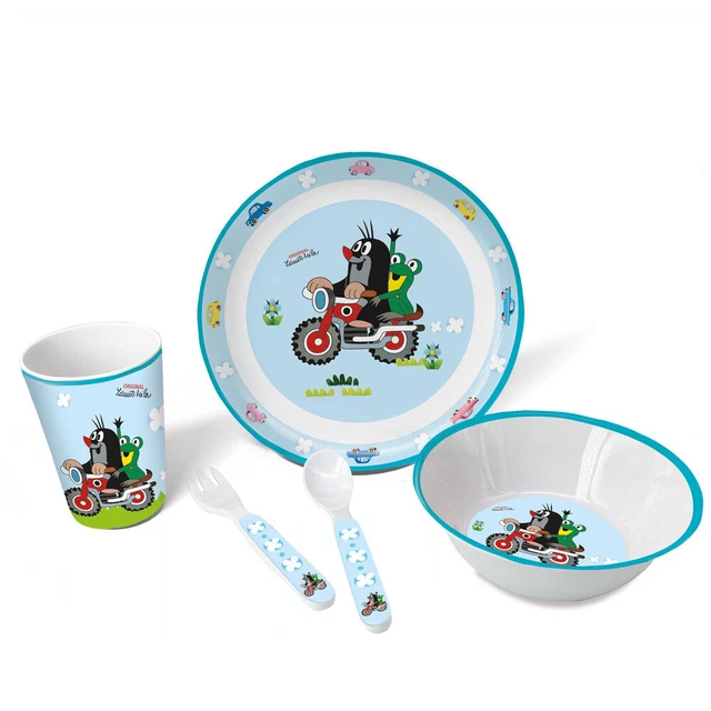 Trötsch Der kleine Maulwurf Kindergeschirr Set Motorrad 5 teilig Co.KG Stück