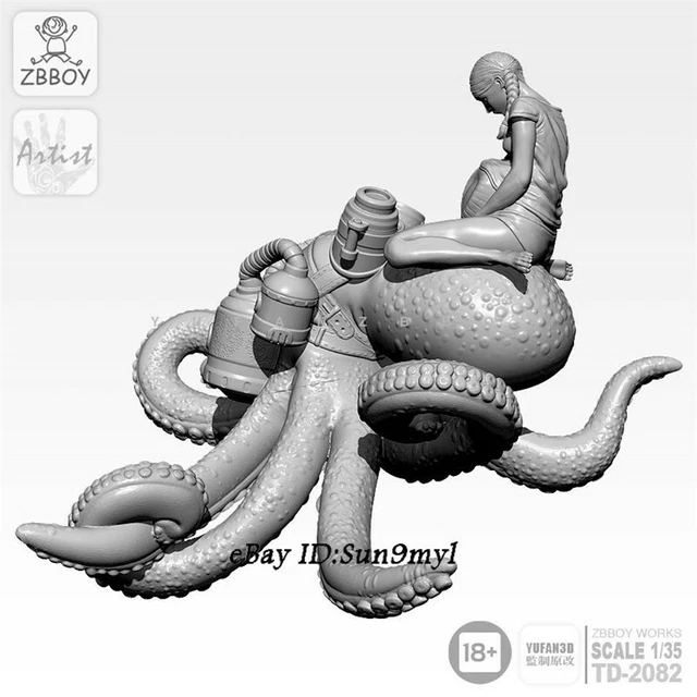 OCTOPUS BRIDE UNPAINTED Resin Kits Model GK Figure YuFan 1/35 Scale £22 ...