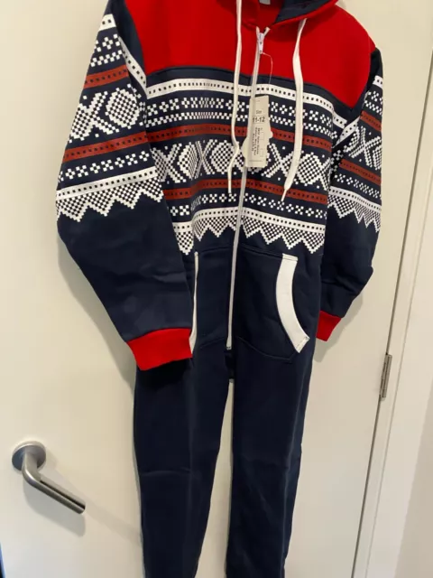 A2Z 4-KIDS Aztec Snowflake aOnesie Marius  Jumpsuit Winter  Size 13 BNWT 3