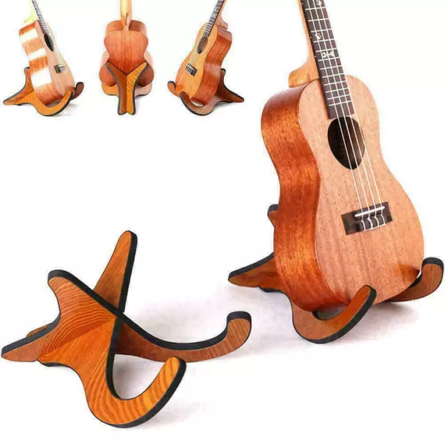 Folding Ukulele Violin Bass Guitar Stand A Frame Floor Hanger Ra Holder D0S5