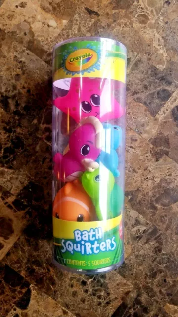 Crayola  Bath toy's- 1 tube with 5 squirting bath tub toys for ages 3+