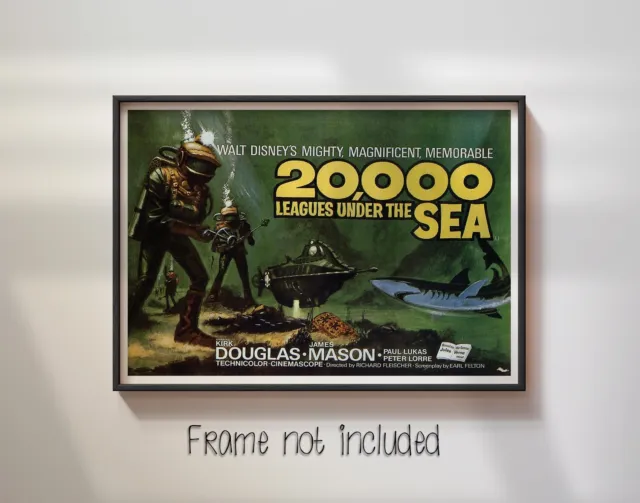 20,000 Leagues Under the Sea Repro Poster Kirk Douglas - High Quality Poster