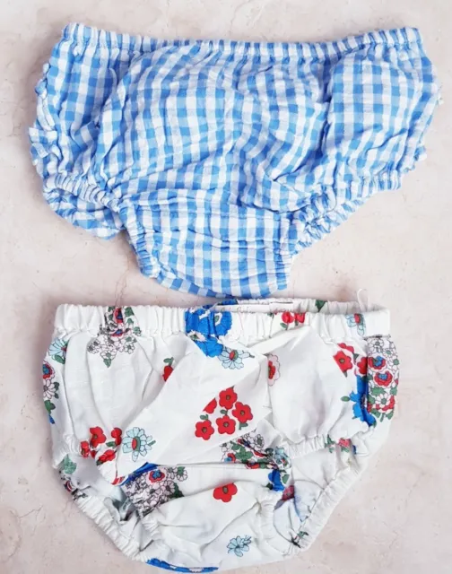 MINI BODEN BABY GIRLS Size 6-12 MONTHS Knickers BLOOMERS Set OF 2 BRAND NEW