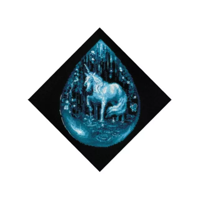 Kit point de croix,  point compté  RIOLIS 2161  Larme de licorne  20x20 cm
