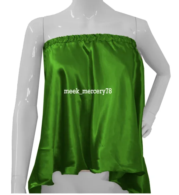 Verde senza Spalline Top Tubo Vestito da Festa Donna Raso Casualwear Asym S16