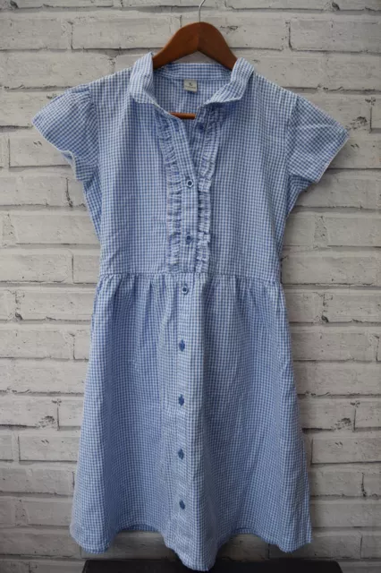 New Tu Girls Blue Check School Summer Dress   Age 12  Years       A7