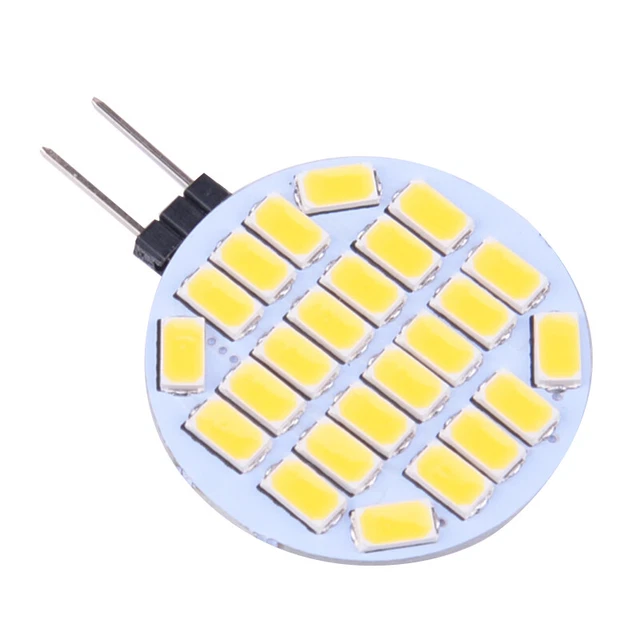 10Pcs G4 24-SMD LED Spot Light Bulb Lamp DC 12V 360lm 3W Warm White 2800K-3500k 2