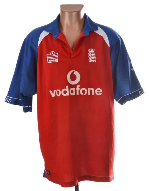 MAILLOT CHEMISE CRICKET vintage England Admiral Vodafone 2000 homme taille S EUR 25,64 - FR
