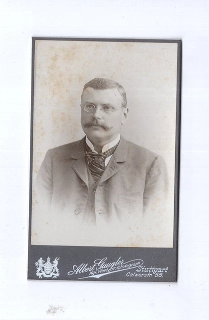 CDV Foto Herrenportrait - Stuttgart um 1900