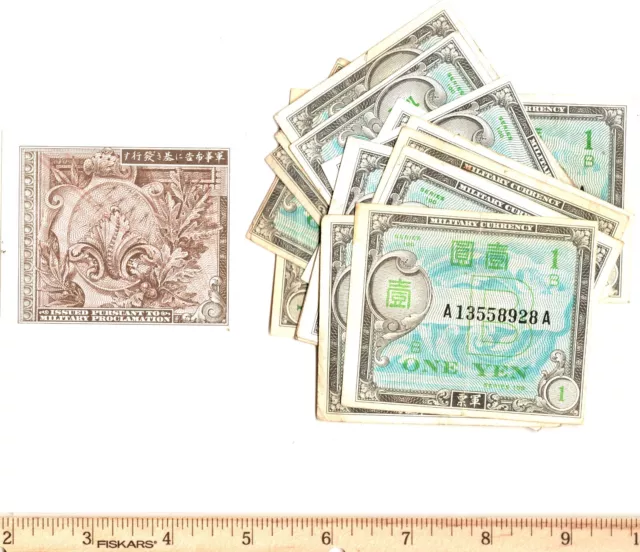 Japanese 1 Yen 1944 Allied Occupation Currency (1) FROM HOARD - WW2 WWII Japan