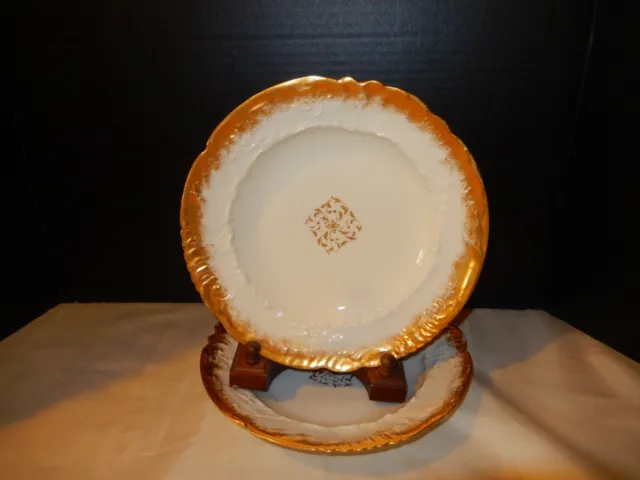 LIMOGES; Sprayed Gold-Colored Rim; 9 1/2" Soup Bowl