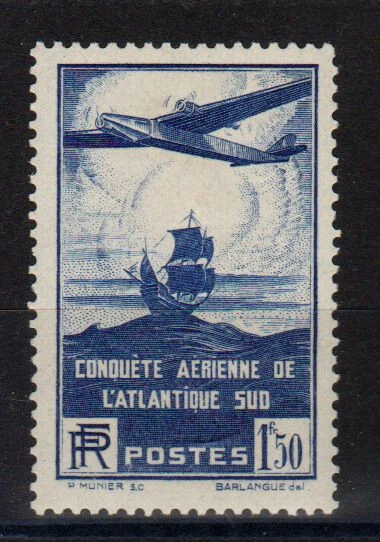 France N°321 - Timbre Traversée De L'Atlantique NEUF** (cote 800€)