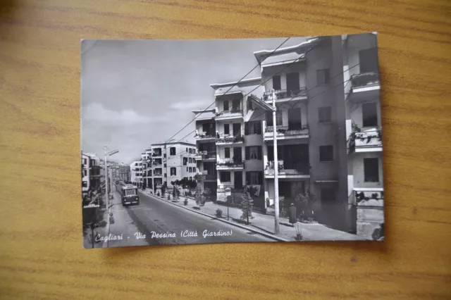 Cartolina Cagliari Via Pessina Viaggiata 1955 Subalpina Bb