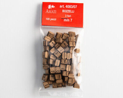 4mm 10 pz. Amati AMATI MODELLISMO Bozzello noce 2 fori - 4080/04 