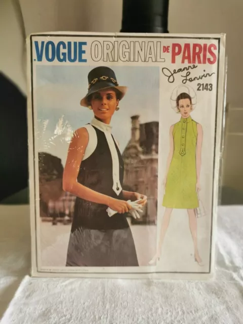 2143 Patron Vogue Vintage  French Pattern 1969 Jeanne Lanvin France 42