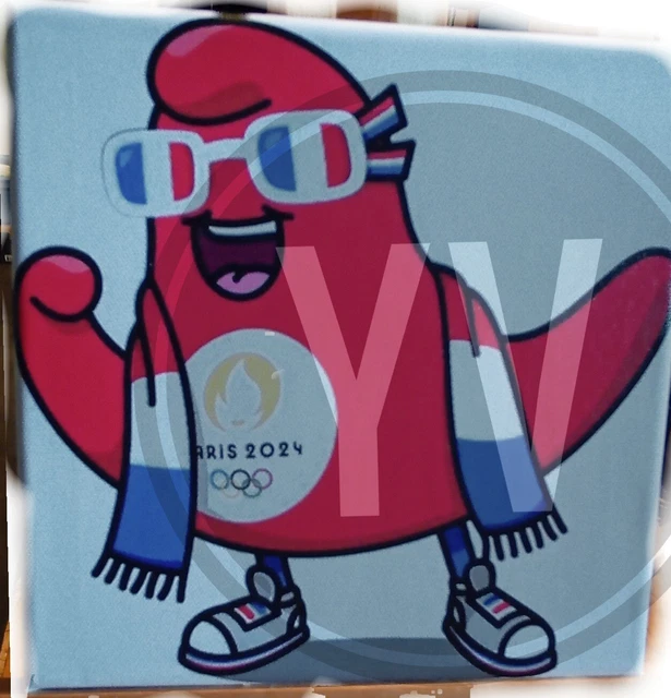 Mascotte Officielle Paris 2024 - Les Phryges En Peluche 15 Cm - Rouge - NEUF