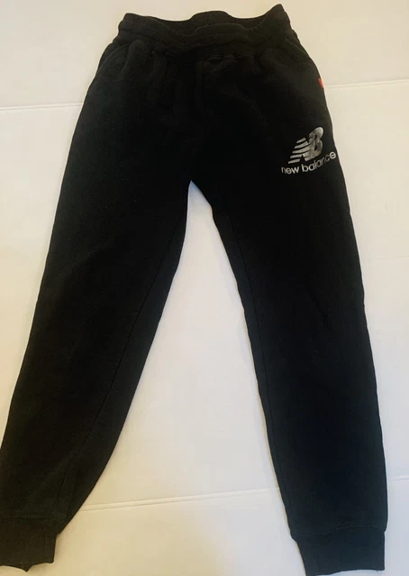 New Balance Track Pants Kids Size L Elastic Waistband  Black