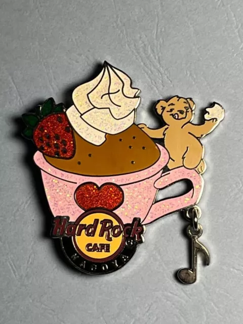 Hard Rock Cafe Nagoya Valentines Sweet Bear on Brownie Cup Pin, LE100