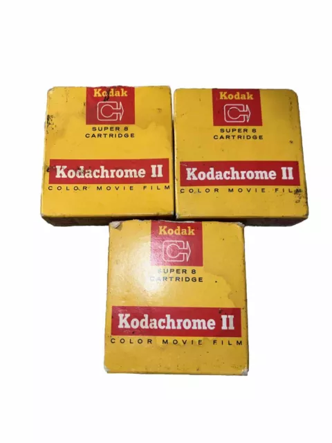 Lot of 3 Kodachrome II Super 8 Movie Film, KA464, Exp Aug 71/ Sep 72 - Sealed.