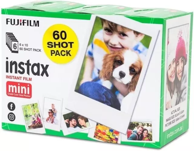 Fujifilm instax mini Film - White (60 pack) | FREE SHIPPING | NEW AU