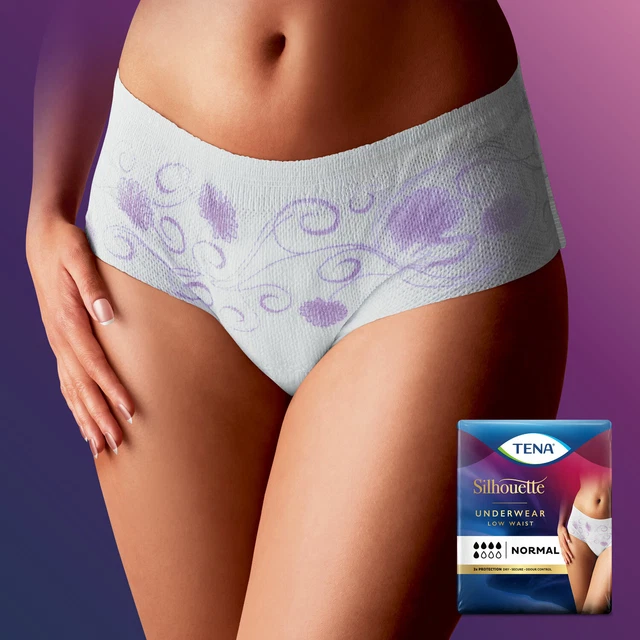 TENA LADY SILHOUETTE Normal Incontinence Underwear Size Medium 1 x Pack of  6 £8.25 - PicClick UK