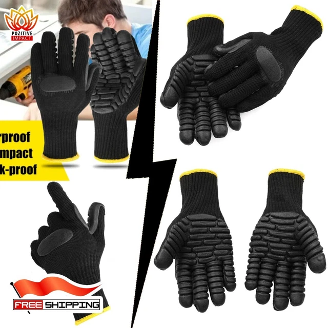 Impact Absorption Protection Antivibration Mechanic Work Gloves Shockproof