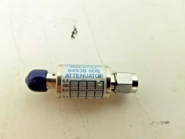Keysight Agilent HP 8493B 6dB RF Coaxial Attenuator