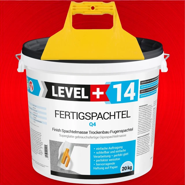 Glättspachtel 20kg Fertigspachtel Q1-Q4 Trockenbau+Fugen-Kunststoffspachtel RM14