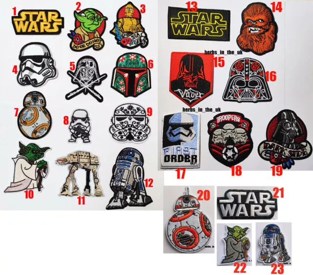 Star Wars Patches Movie Logo Transfer Iron On Sew On Patch Badge