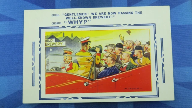 VINTAGE BAMFORTH MOTORING Comic Postcard 1930s Charabanc Bus Trip ...