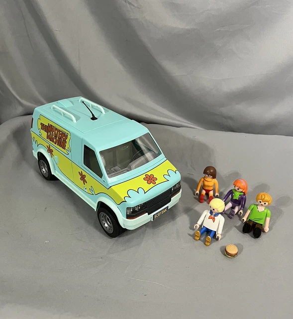 PLAYMOBIL TOY SCOOBYDOO! Mystery Machine Van With 4 Characters VGUC