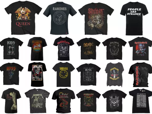T-shirt uomo unisex band rock roll metallo punk merch casual cotone maglietta normale