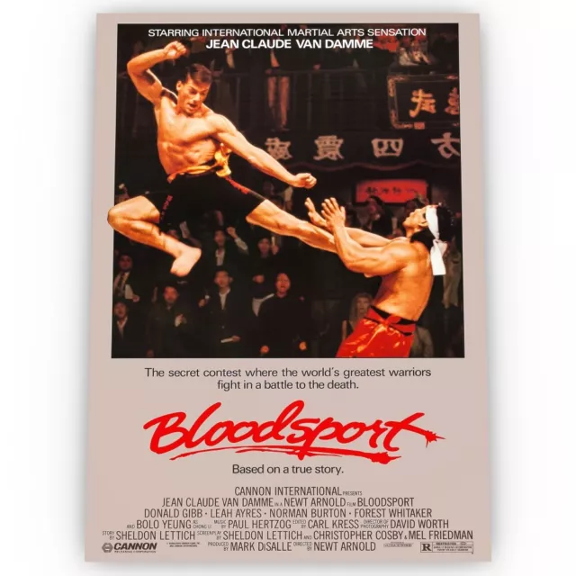 Bloodsport Movie Poster Satin High Quality Archival Stunning A1 A2 A3