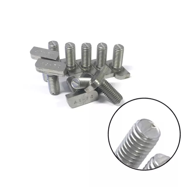 10x Tornillo Cabeza de Martillo +Rosca Hexagonal con Brida M8 X 16 Acero Inox