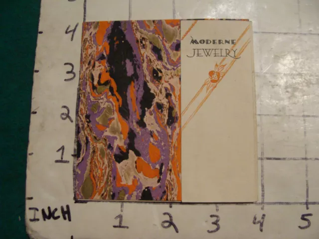 original Will Gerth HAND MADE brochure: MODERN JEWELRY Hudsons Marbled, so cool