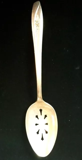 Silver Tulip IS Silverplate SLOTTED SERVING SPOON Flatware International Silver