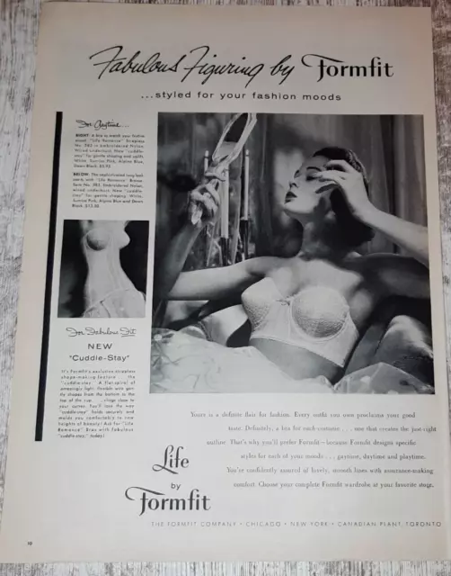 Vintage 1954 FORMFIT Skippies Girdle Lingerie Women's Fashion 50's Print Ad