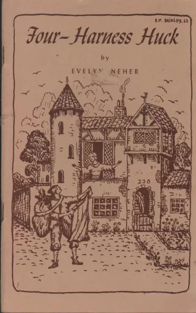 Libro sueco de diseños de bordado de huck tejido de Evelyn Neher con fecha 1967
