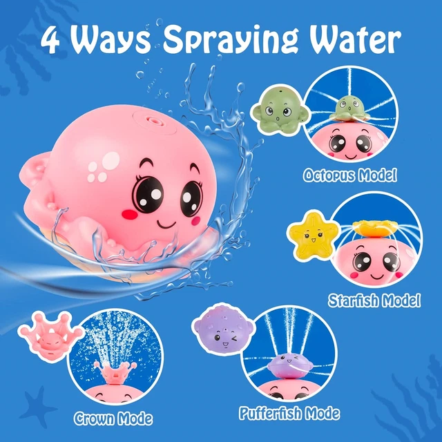 Baby Bath Toys Octopus Light up Bath Toys for Children Older Then 3 Years Old Gi 2